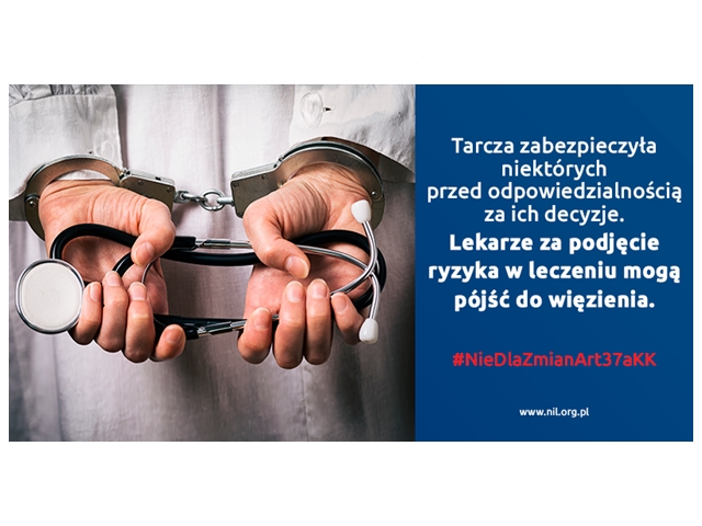 Zaostrzenie kar dla lekarzy - zmiana art. 37a k.k.
