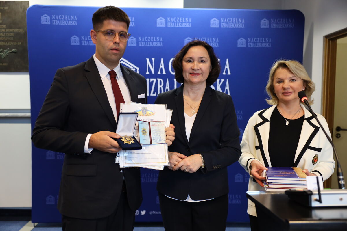 Podziękowania ukraińskich lekarzy i lekarzy dentystów dla polskich lekarzy i lekarzy dentystów