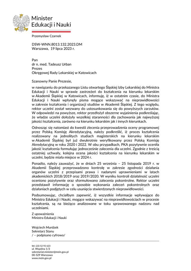 7 pismo do okregowej rady lekarskiej 1