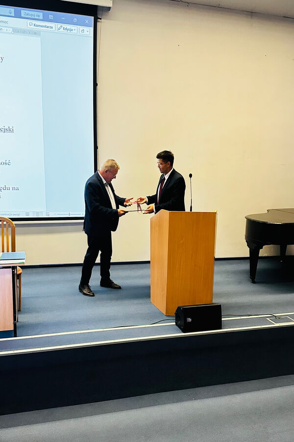 Prezes NIL Łukasz Jankowski na posiedzeniu ORL w Katowicach 