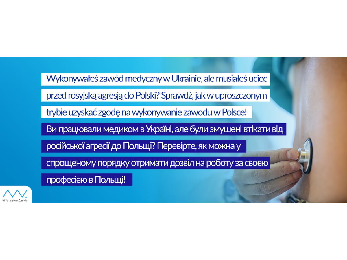Zasady zatrudnienia personelu medycznego z Ukrainy w Polsce