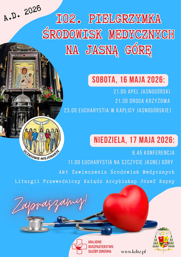102. plakat pielgrzymka sluzby zdrowia