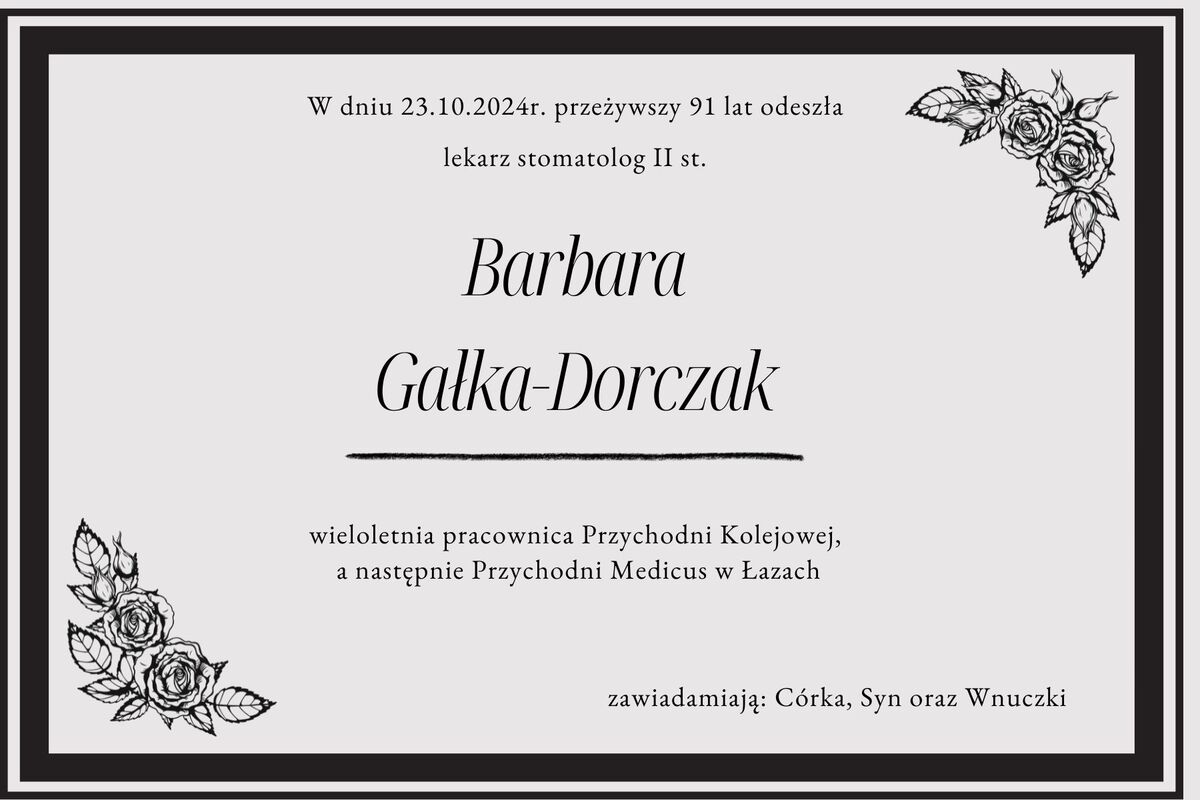 zawiadomienie o smierci