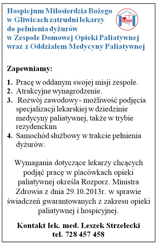 hospicjum milosierdzia bozego w gliwicach